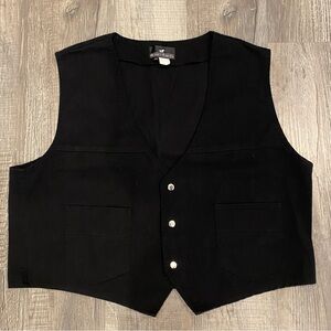 Western Express Black Denim Vest XXL